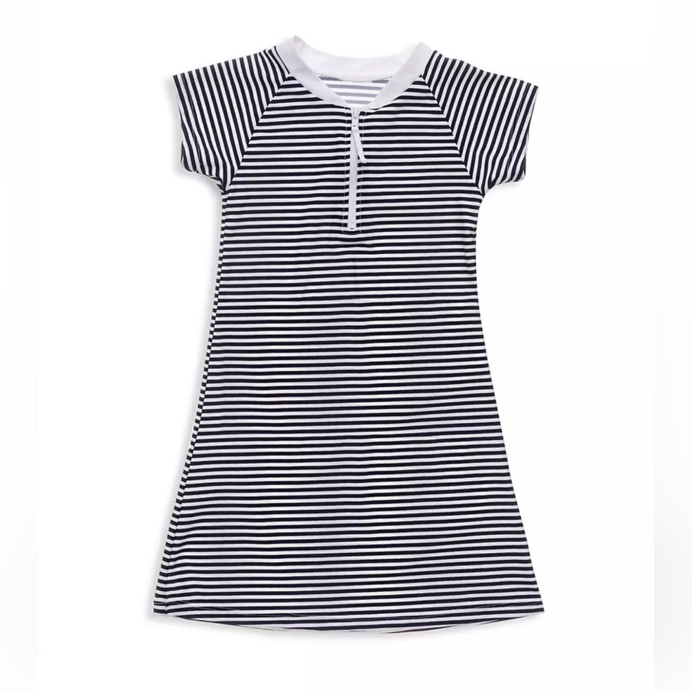 Snapper rock  Little Girl's & Girl's Nautical Stripe Short Sleeve Dress